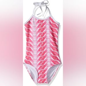 Snapper Rock Toddler Girls Halter One Piece‎ Swimsuit Fushia 2T NWT $49